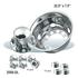 255S-OL- 10 lug; 5 hand hole; with 2 piece axle cover, 33mm hub piloted. Over the lug rear stainless steel simulator set 22.5" x 7.5"