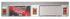 467SCD- Double license plate holder with frames and amber lights, stainless steel (made in the U.S.A.) 6.5" x 36"