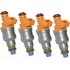HP-644-4-UNIVERSAL HIGH FLOW INJECTOR - 4 PACK - 44LB  4 Cyl