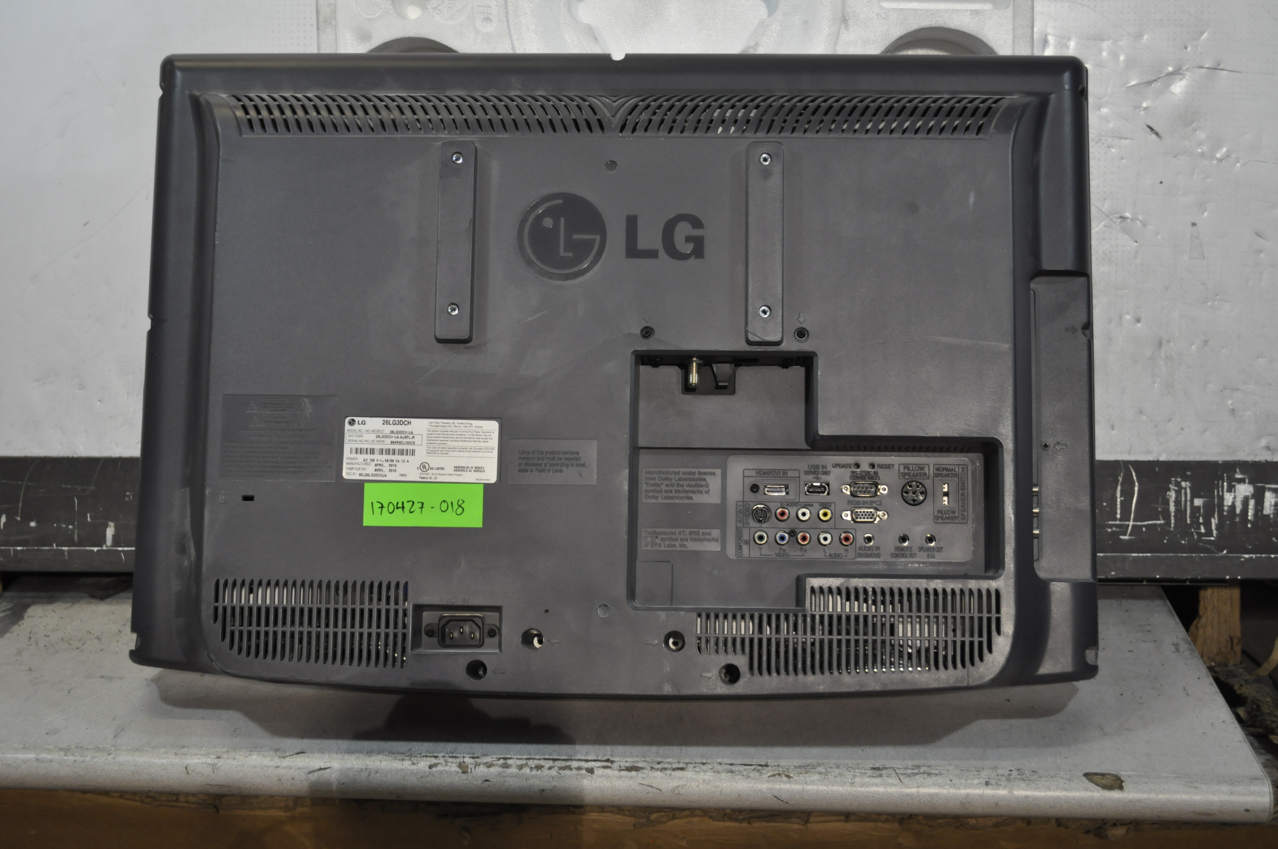 LG 26LG3DCH SMALL Parts Repair Kit SPEAKERS;LVDS CABLE,EMI FILTER