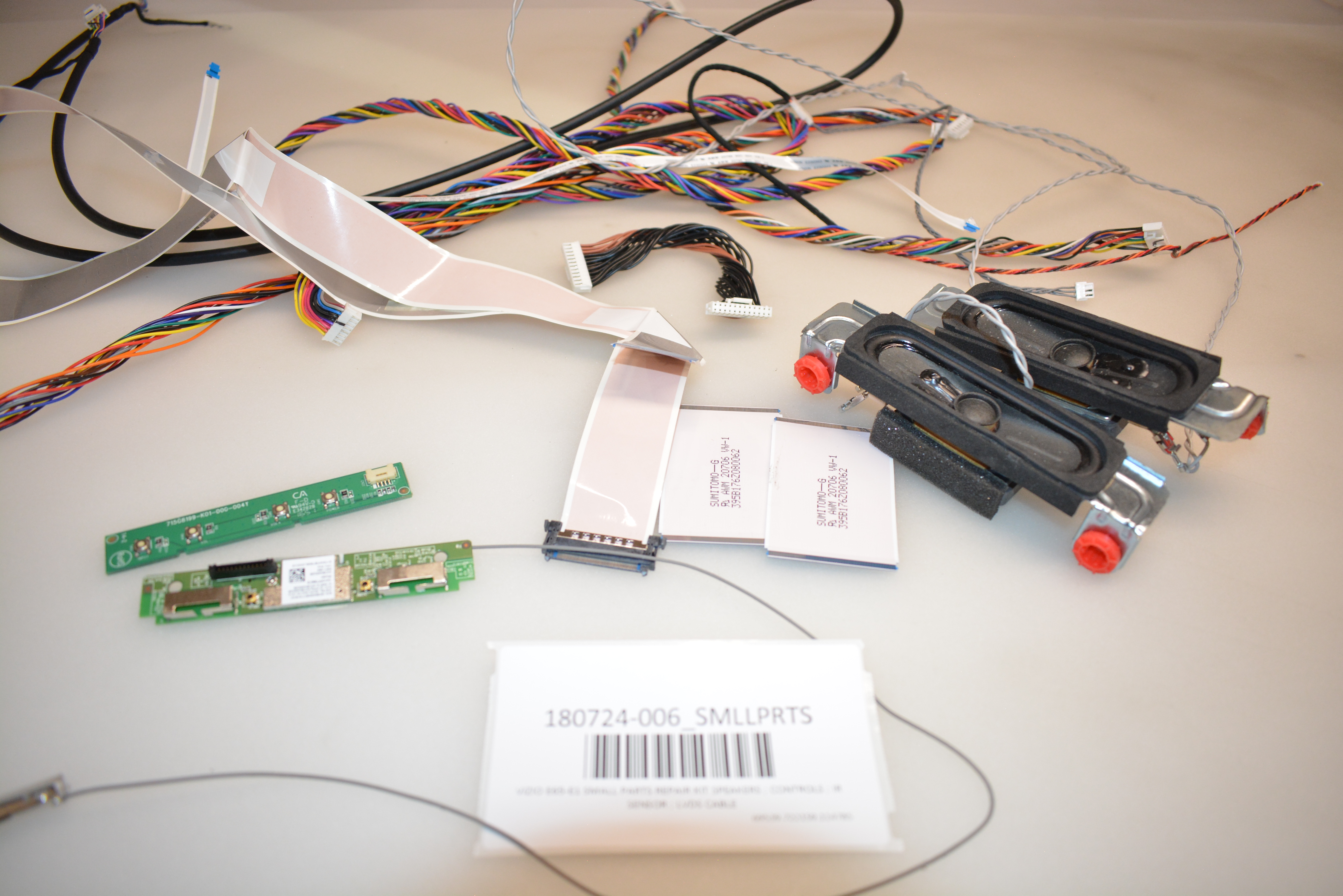 VIZIO E65E1 SMALL PARTS REPAIR KIT SPEAKERS ; CONTROLS ; IR SENSOR