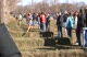chrissy over hay bales on 5k sioux falls course