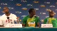 Men's 100 meter press conference with Bolt, Gay, Powell Berlin World Champs