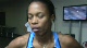 Muna Lee after 100 Semis 2009 IAAF World Championships