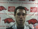 Arkansas' Dorian Ulrey before hosting the 2010 NCAA Championships
