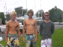 Laser Sailors Teddy Weaver, Lance Miller, and Drake Jensen