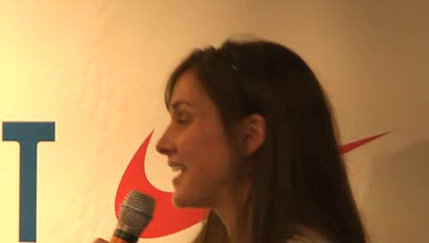 Kara Goucher at Nike Town