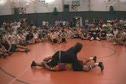 defending a single with a cradle when opponent is stretched out