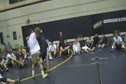 cradle as defense to a high crotch #1, (sprawl, turn, cradle same time)