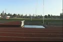 Steeple practice water jump fall