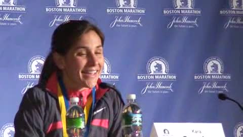 Kara Goucher 2009 Boston Martahon Post Race Press Conference