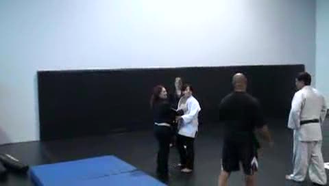 Girl doing Judo throw