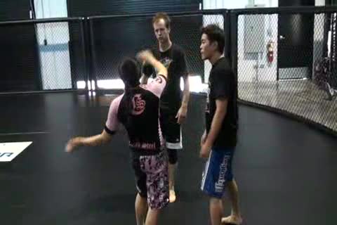 Girl doing foot sweep