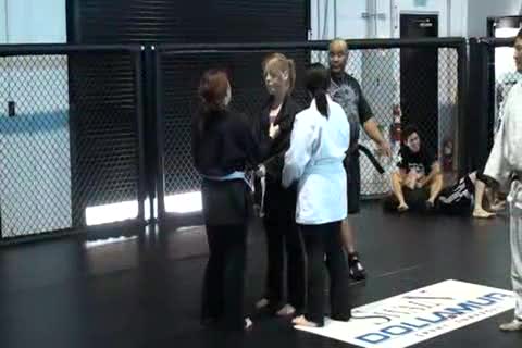 Girls doing judo