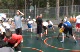 kids work on stance with partner