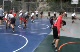 wrestlers working changing stance