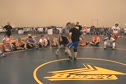 Cliff Moore tie up and attacks from there.