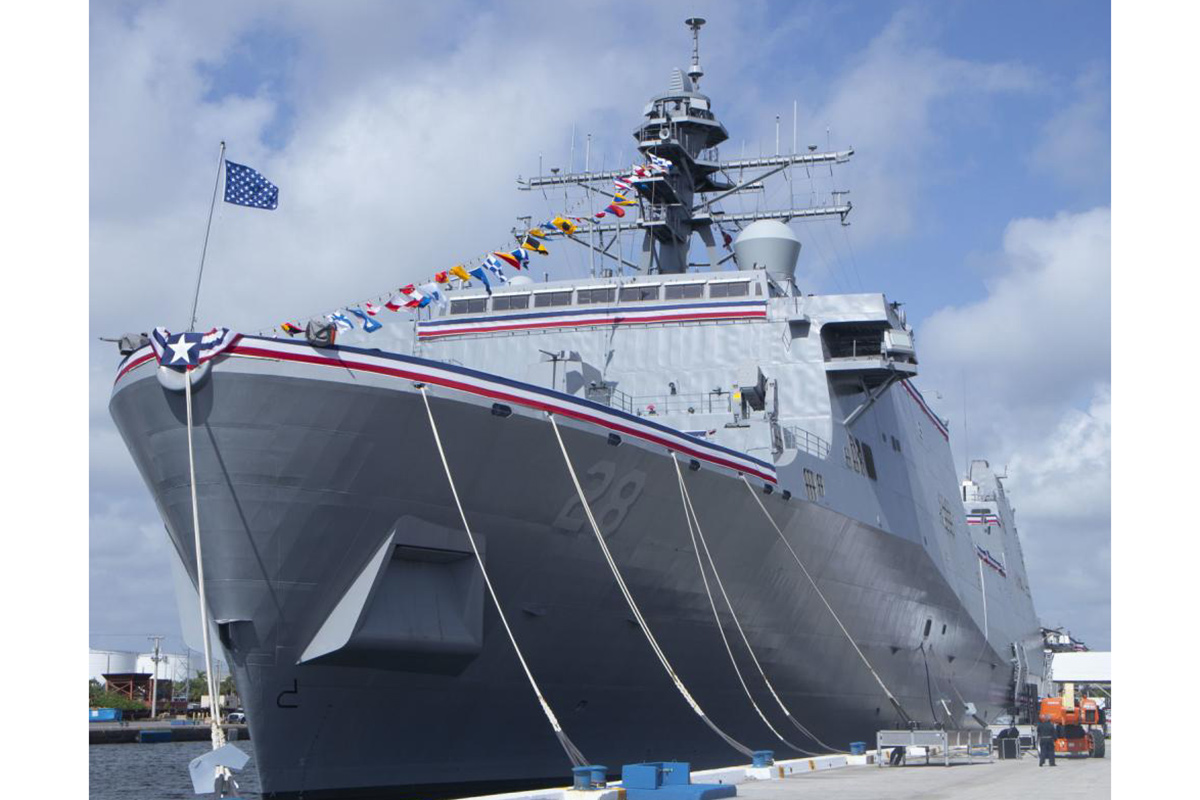 Fort Lauderdale's namesake ship, USS Fort Lauderdale, commissioned by U