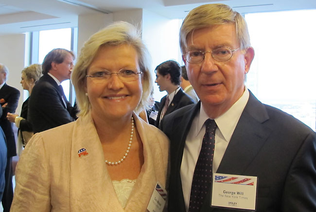 Cleta Mitchell and George Will