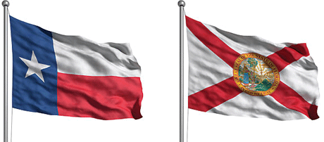 Texas/Florida Flags