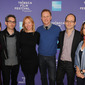 (L-R) Laura Lee, Jason Wishnow, Annie Sundberg, Morgan Spurlock, Jason Spingarn-Koff, and "Solar Roadways" director Michele Ohayon. (Photo by Craig Barritt/Getty Images)