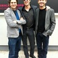 Director Phil Cox with Damon Smith and friend at the Focus Forward: Short Films, Big Ideas during Tribeca Film Festival. 
(Source: Astrid Stawiarz/Getty Images)