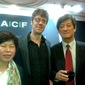 Damon Smith with ACF's Hyosook Hong and Busan Festival Director Lee Yong-Kwan