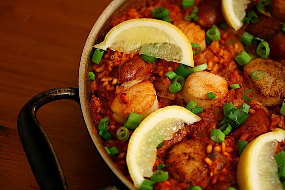 Scallop and Andouille Paella