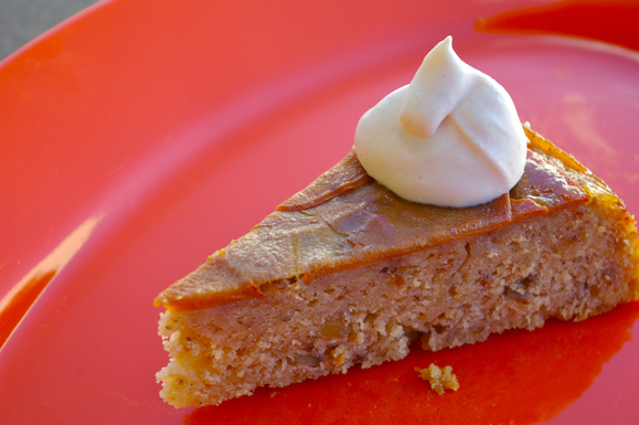 Maple Persimmon Upside Down Cake