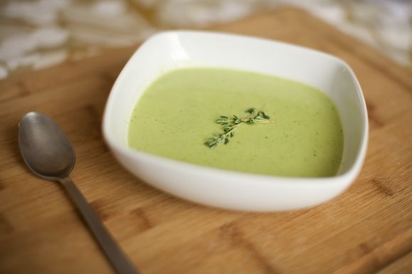 English Pea and Baby Leek Soup