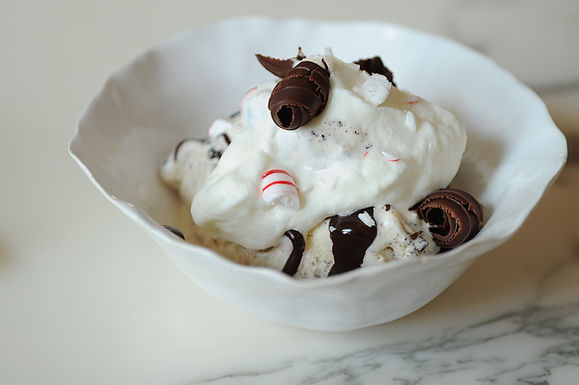 Peppermint Hot fudge Sundae