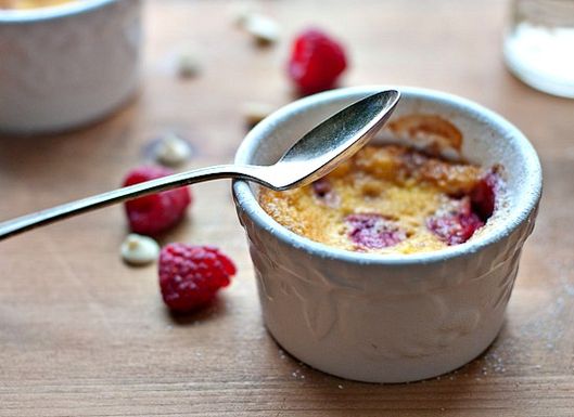 Raspberry White Chocolate Individual Clafoutis (Gluten-Free)