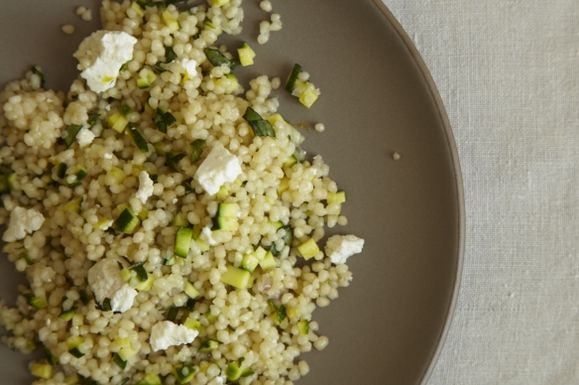 Couscous Salad with Zucchini, Lemon and Ricotta Salata