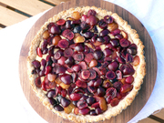 Rustic Cherry Tart with Almond Ice Cream