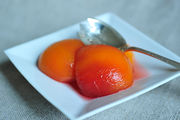 Poached Peaches with Basil