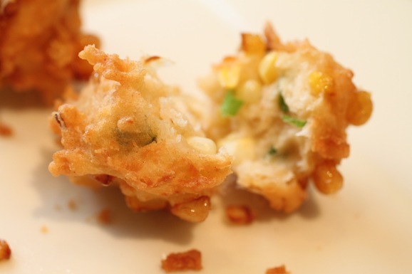 Crunch Coconut Corn Fritters