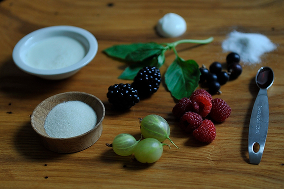 Wild Berry Basil Panna Cotta
