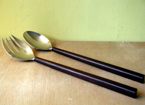 Rosewood Stainless Servers