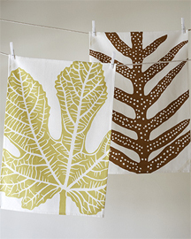 Fig and Fern Tea Towel