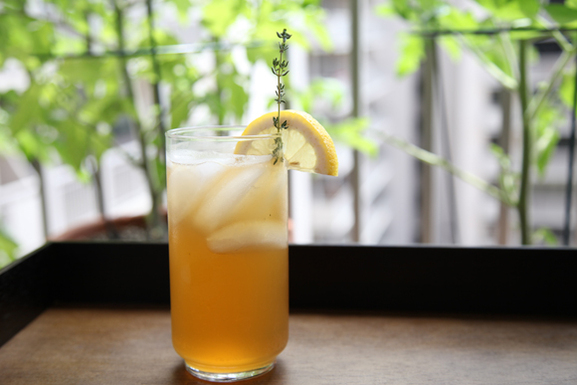 Tea Thyme (& Bourbon) Soda