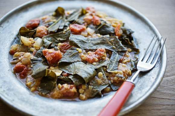 collards tomatoes lentils indian spices jody horton
