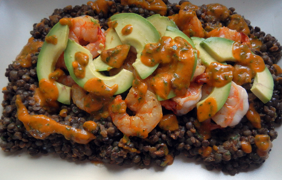 Shrimp-and-lentils