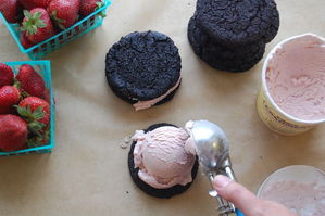 Small Batch: Balsamic Strawberry Ice Cream Sandwiches