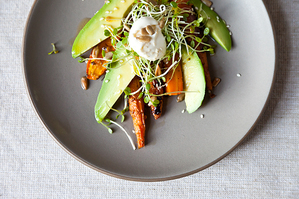 Dinner Tonight: Carrot Avocado Salad + Citrus Couscous