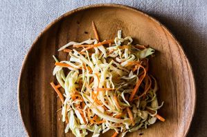 Dinner Tonight: Tuna Burgers + Miso Cabbage Salad