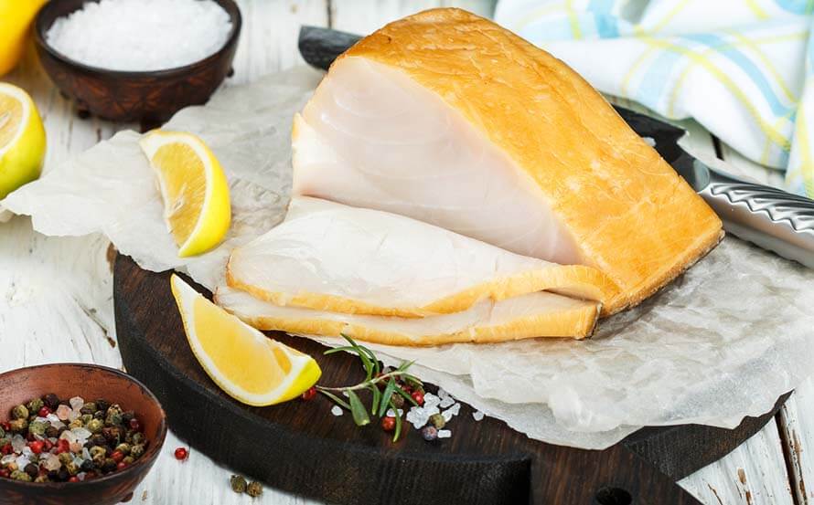 Salted White Fish With Lemon, Rosemary And Spices Salt And Peppe Salted White Fish With Lemon, Rosemary And Spices Salt And Peppe