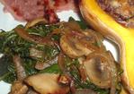 Onion, Mushroom and Spinach Saute (For Two) Recipe