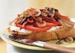 Open-Faced Mushroom, Tomato, and Goat-Cheese Sandwich Recipe