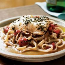 Halibut in Tomato-Shiitake Broth Recipe