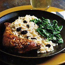 Cardamom Chicken with Rice Pilaf Recipe